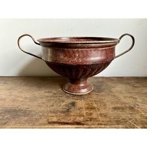 Vintage Metal Urn | Vintage Planter | Centerpiece Pedestal Bowl | Fruit Bowl